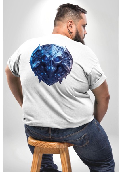 Kuru Kafa Kalkan Koruma Büyük Beden Beyaz Tişört Kadın Erkek Ünisex Sırt Baskılı fırsatları