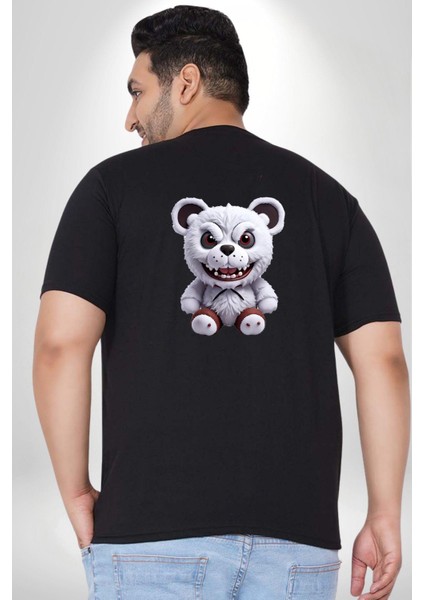 Freddy Korkunç Ayı Büyük Beden Siyah Tişört Kadın Erkek Ünisex Sırt Baskılı fırsatları