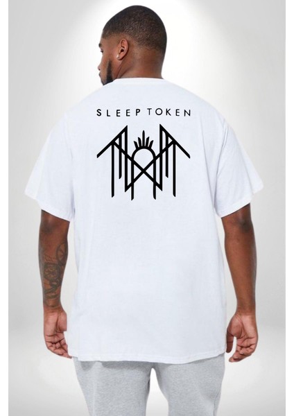 Sleep Token Büyük Beden Beyaz Tişört Kadın Erkek Ünisex Sırt Baskılı fırsatları