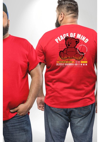 Iç Huzur Büyük Beden Kırmızı Tişört Kadın Erkek Ünisex Sırt Baskılı fiyatları