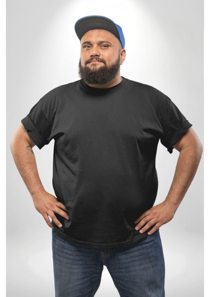 Doğanın Kalbi Yeşillikler Kalp Büyük Beden Siyah Tişört Kadın Erkek Ünisex Sırt Baskılı modelleri