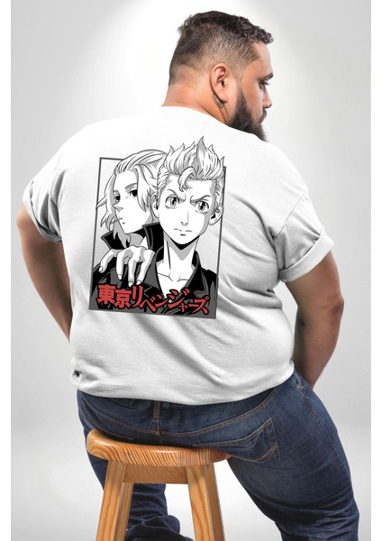 Tokyo Intikamcıları Anime Tokyo Revengers Büyük Beden Beyaz Tişört Kadın Erkek Ünisex Sırt Baskılı fırsatları
