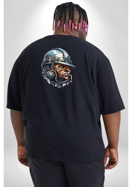 Kafamın Içindeki Lağım Büyük Beden Siyah Tişört Kadın Erkek Ünisex Sırt Baskılı fırsatları