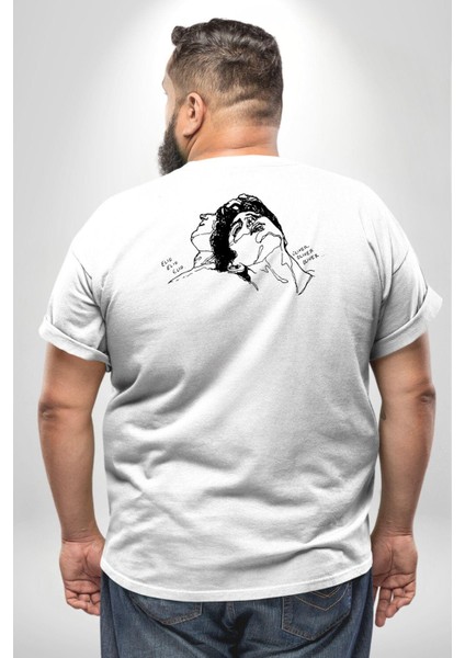 Elio Ve Oliver Call Me By Your Name Büyük Beden Beyaz Tişört Kadın Erkek Ünisex Sırt Baskılı