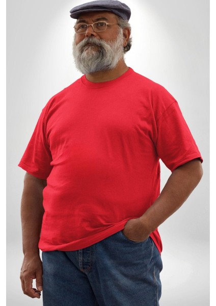 Gerçeklikten Uzak Tutun Büyük Beden Kırmızı Tişört Kadın Erkek Ünisex Sırt Baskılı modelleri