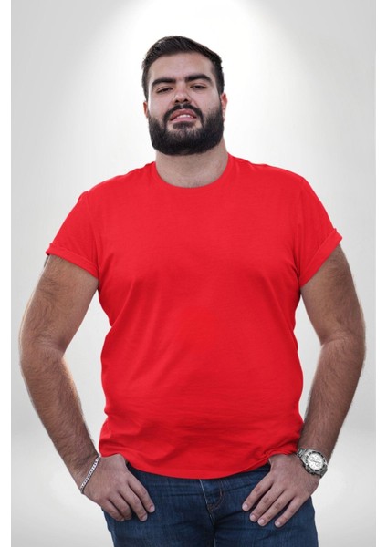 Yükseliş Için Kendin Ol Büyük Beden Kırmızı Tişört Kadın Erkek Ünisex Sırt Baskılı modelleri