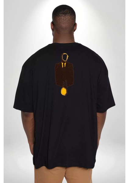 Görünmez Insan Takım Elbise Büyük Beden Siyah Tişört Kadın Erkek Ünisex Sırt Baskılı fırsatları