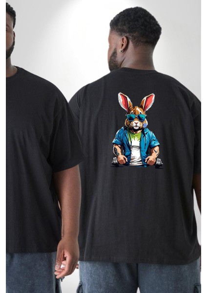 Halter Spor Güneş Gözlüüğü Tavşan Büyük Beden Siyah Tişört Kadın Erkek Ünisex Sırt Baskılı fiyatları