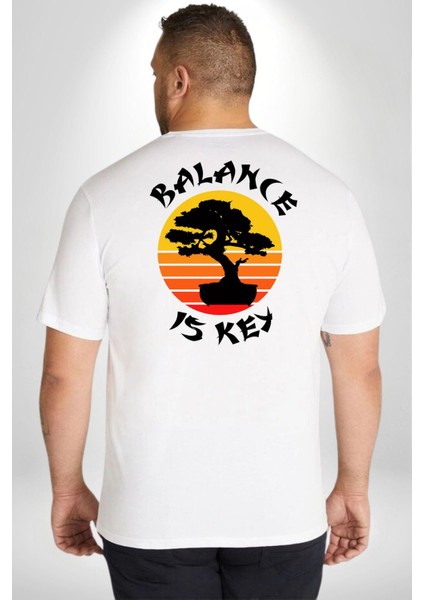 Karete Çocuk Bonsai Büyük Beden Beyaz Tişört Kadın Erkek Ünisex Sırt Baskılı fırsatları