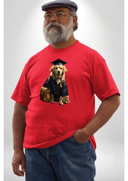 Okula Giden Öğrenci Golden Kırmızı Büyük Beden Erkek Kadın Unisex Basic Ön Baskılı Tişört fiyatları