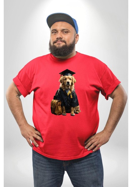 Okula Giden Öğrenci Golden Kırmızı Büyük Beden Erkek Kadın Unisex Basic Ön Baskılı Tişört fırsatları