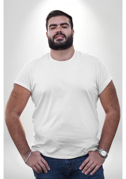 Kelebek Gibi Uçar Arı Gibi Sokarım Ali Boks Büyük Beden Beyaz Tişört Kadın Erkek Ünisex Sırt Baskılı modelleri