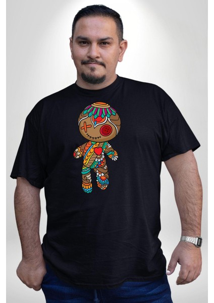 Voofoo Bebeği Doll Doldurulmuş Bebek Siyah Büyük Beden Erkek Kadın Unisex Basic Ön Baskılı Tişört modelleri