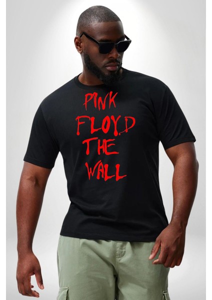 Pink Floyd The Wall Siyah Büyük Beden Erkek Kadın Unisex Basic Ön Baskılı Tişört