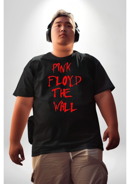 Pink Floyd The Wall Siyah Büyük Beden Erkek Kadın Unisex Basic Ön Baskılı Tişört fiyatları