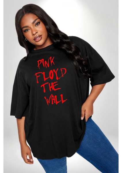 Pink Floyd The Wall Siyah Büyük Beden Erkek Kadın Unisex Basic Ön Baskılı Tişört modelleri