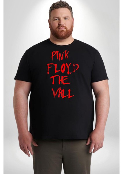 Pink Floyd The Wall Siyah Büyük Beden Erkek Kadın Unisex Basic Ön Baskılı Tişört indirimleri