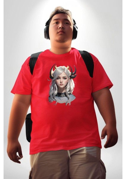 Koç Erkek Kadın Unisex Savaşcı Kırmızı Büyük Beden Erkek Kadın Unisex Basic Ön Baskılı Tişört modelleri