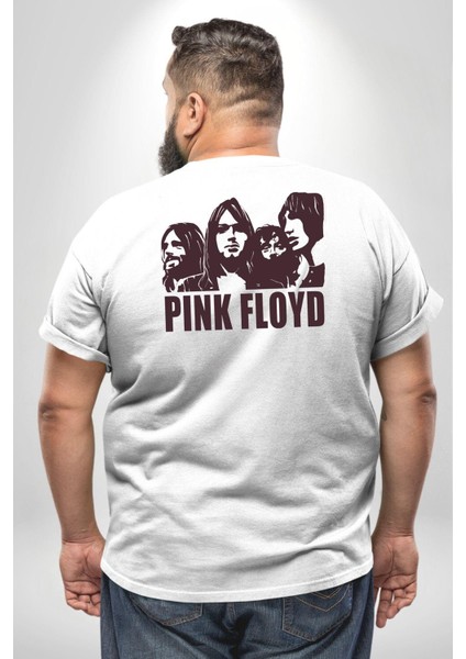 Pink Floyd Büyük Beden Beyaz Tişört Kadın Erkek Ünisex Sırt Baskılı fırsatları