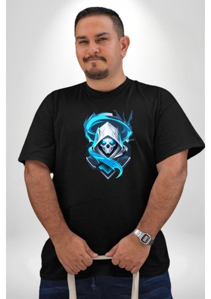 Buzların Efendisi Kurukafa Siyah Büyük Beden Erkek Kadın Unisex Basic Ön Baskılı Tişört fiyatları