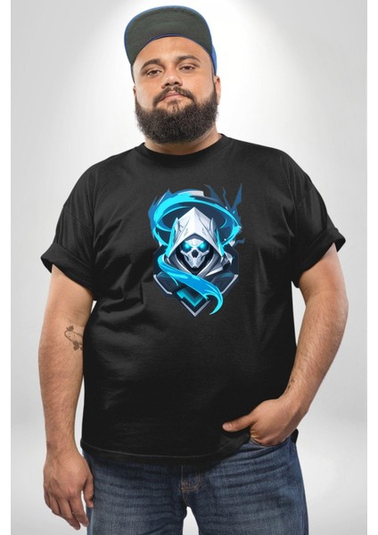 Buzların Efendisi Kurukafa Siyah Büyük Beden Erkek Kadın Unisex Basic Ön Baskılı Tişört indirimleri