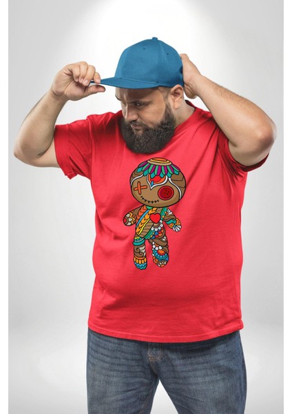 Voofoo Bebeği Doll Doldurulmuş Bebek Kırmızı Büyük Beden Erkek Kadın Unisex Basic Ön Baskılı Tişört modelleri