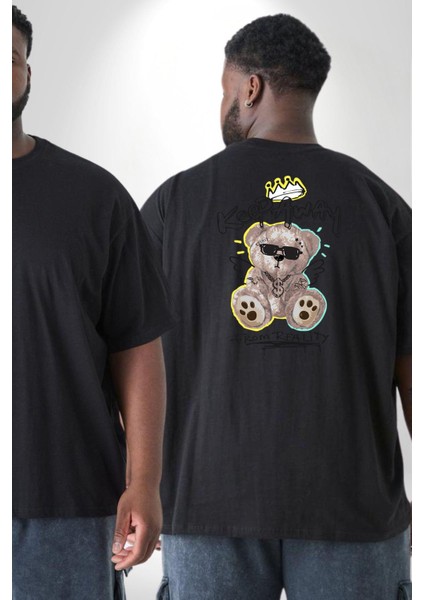 Gerçeklikten Uzak Tutun Büyük Beden Siyah Tişört Kadın Erkek Ünisex Sırt Baskılı fiyatları