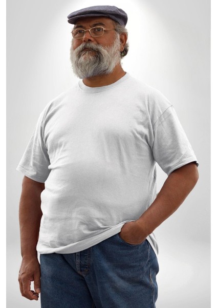 Gözlüklü David'İn Kafasının Alçı Heykeli Büyük Beden Beyaz Tişört Kadın Erkek Ünisex Sırt Baskılı modelleri