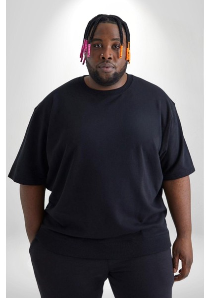 Yarım Insan Yarım Leopar Mutant Leopar Kral Büyük Beden Siyah Tişört Kadın Erkek Ünisex Sırt Baskılı modelleri