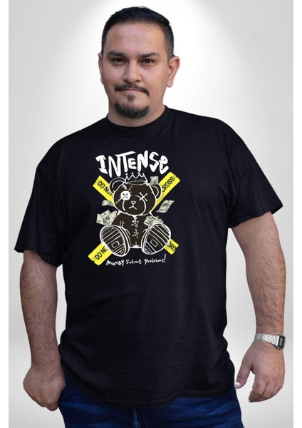 Geçilmez Bölge Siyah Büyük Beden Erkek Kadın Unisex Basic Ön Baskılı Tişört fırsatları