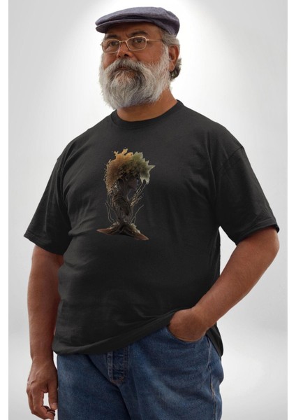 Çiçek Siyah Kız Moda Doğa Kök Salımı Siyah Büyük Beden Erkek Kadın Unisex Basic Ön Baskılı Tişört fiyatları