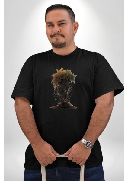 Çiçek Siyah Kız Moda Doğa Kök Salımı Siyah Büyük Beden Erkek Kadın Unisex Basic Ön Baskılı Tişört fırsatları