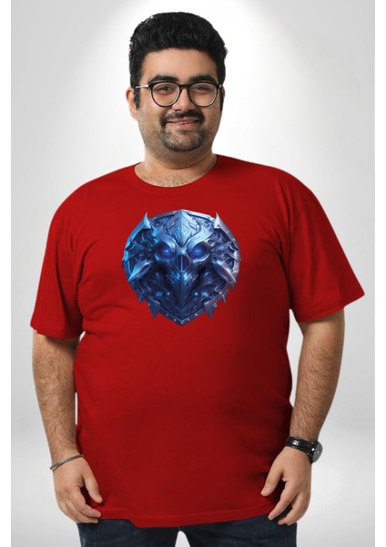 Kuru Kafa Kalkan Koruma Kırmızı Büyük Beden Erkek Kadın Unisex Basic Ön Baskılı Tişört