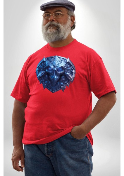 Kuru Kafa Kalkan Koruma Kırmızı Büyük Beden Erkek Kadın Unisex Basic Ön Baskılı Tişört fiyatları