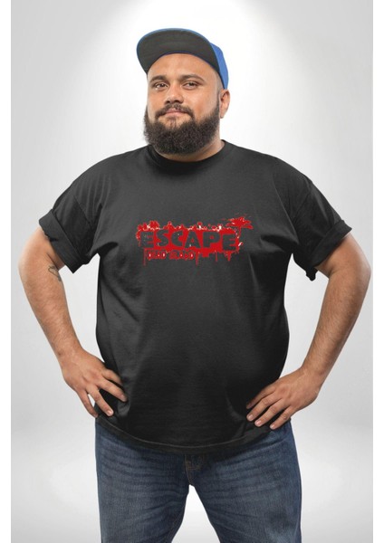 Escape Dead Island Ölüm Adası Siyah Büyük Beden Erkek Kadın Unisex Basic Ön Baskılı Tişört fiyatları