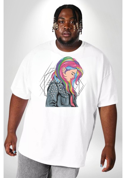 Metal Müzik Çeket Beyaz Büyük Beden Kadın Erkek Ünisex Basic Ön Baskılı Tişört fiyatları