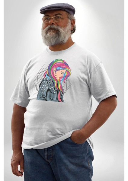 Metal Müzik Çeket Beyaz Büyük Beden Kadın Erkek Ünisex Basic Ön Baskılı Tişört modelleri