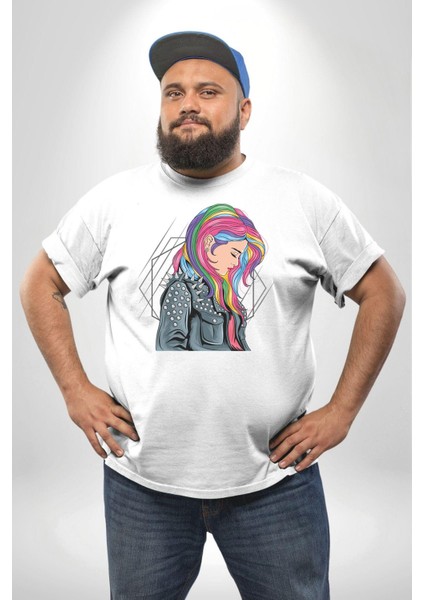 Metal Müzik Çeket Beyaz Büyük Beden Kadın Erkek Ünisex Basic Ön Baskılı Tişört fırsatları