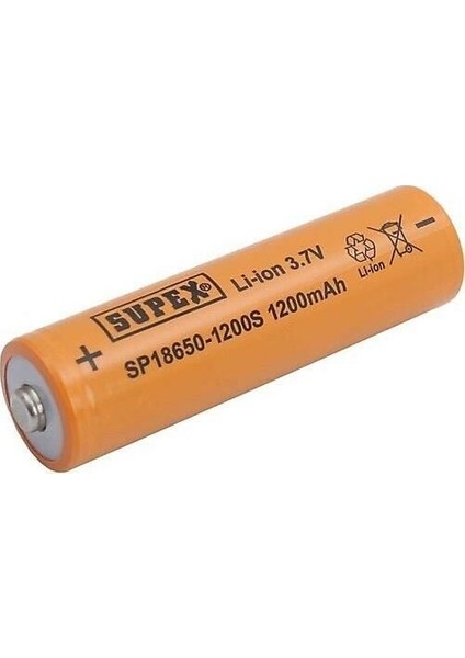 18650 3.7 Volt 1200 Ma Şarjlı Pil