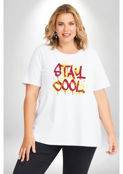 Game Oyun Alanı Beyaz Büyük Beden Kadın Erkek Ünisex Basic Ön Baskılı Tişört indirimleri