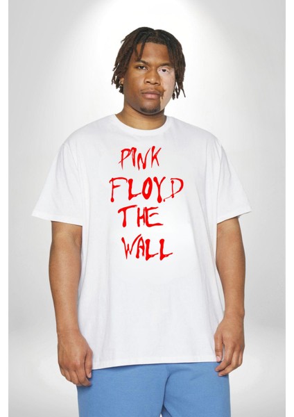 Pink Floyd The Wall Beyaz Büyük Beden Kadın Erkek Ünisex Basic Ön Baskılı Tişört