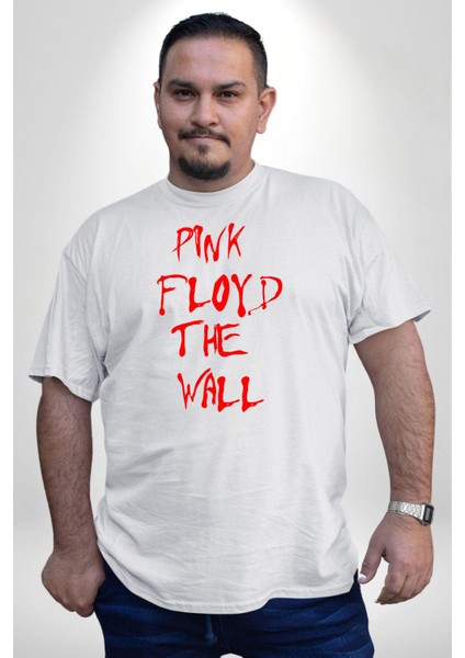 Pink Floyd The Wall Beyaz Büyük Beden Kadın Erkek Ünisex Basic Ön Baskılı Tişört fiyatları