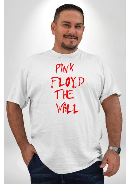 Pink Floyd The Wall Beyaz Büyük Beden Kadın Erkek Ünisex Basic Ön Baskılı Tişört fırsatları