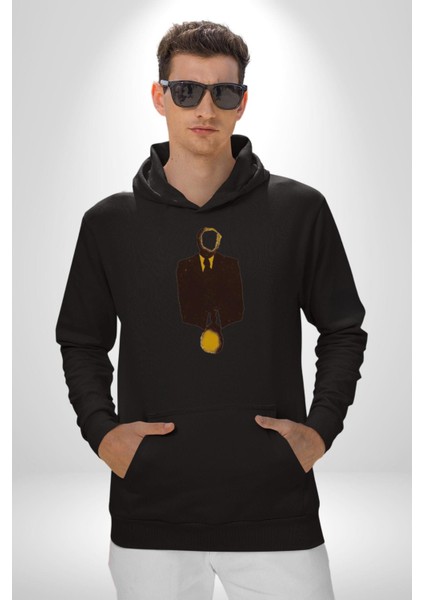 Görünmez Insan Takım Elbise Kadın Erkek Siyah Kapüşonlu Sweatshirt Hoodie