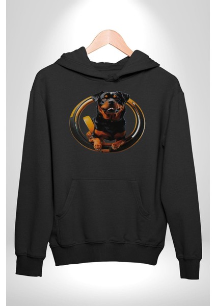 Süper Tasma Rottweiler Eğitim Kadın Erkek Siyah Kapüşonlu Sweatshirt Hoodie indirimleri
