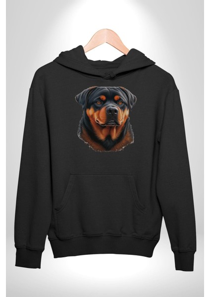 Rottweiler A Secere Kadın Erkek Siyah Kapüşonlu Sweatshirt Hoodie fırsatları