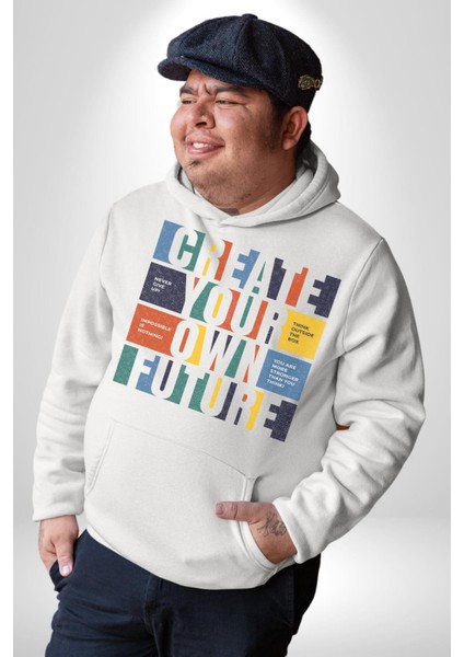 Geleçeği Seninle Planlayalım Kadın Erkek Beyaz Kapüşonlu Sweatshirt Hoodie fiyatları