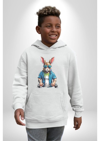 Halter Spor Güneş Gözlüüğü Tavşan Kadın Erkek Beyaz Kapüşonlu Sweatshirt Hoodie fırsatları