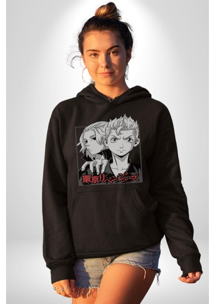 Tokyo Intikamcıları Anime Tokyo Revengers Kadın Erkek Siyah Kapüşonlu Sweatshirt Hoodie fiyatları