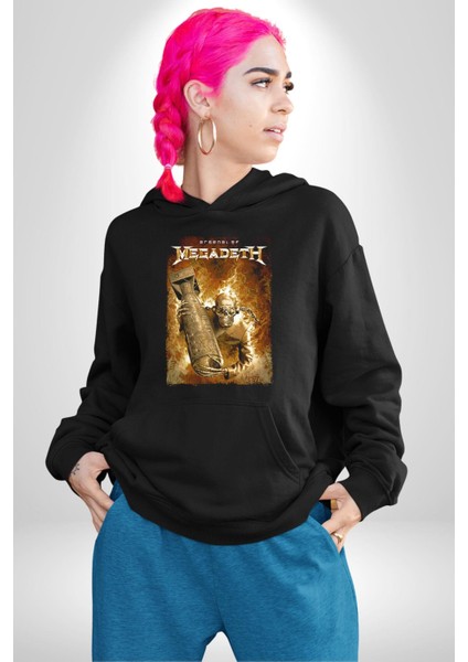 Megadeth Heavy Metal Kadın Erkek Siyah Kapüşonlu Sweatshirt Hoodie fiyatları